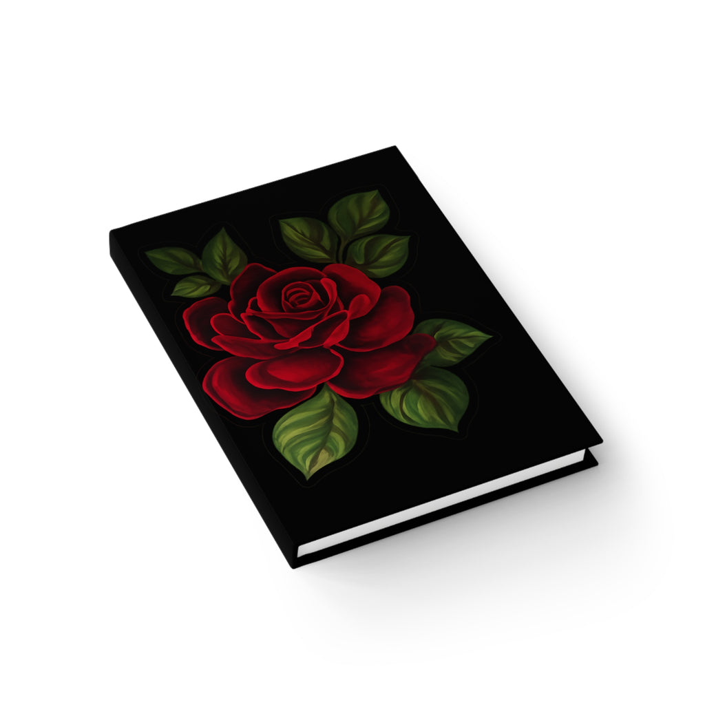 Rose Journal — Red Rose Hardcover Notebook for Writing & Gifts