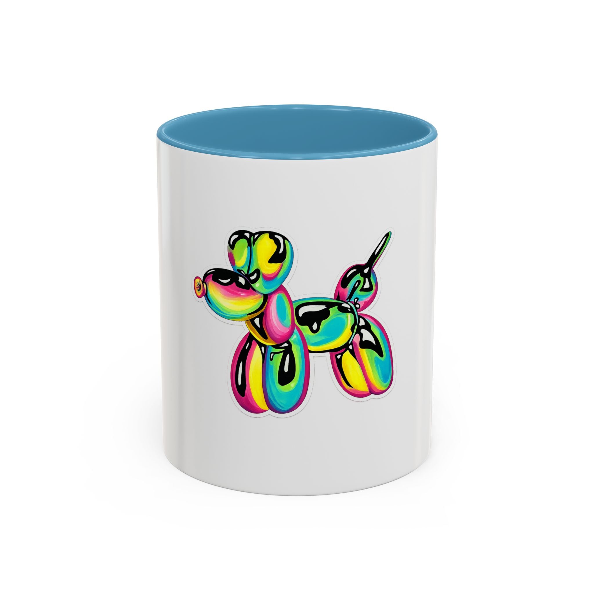 Colorful Balloon Dog Coffee Mug — Vibrant Pop Art Accent Mug (11/15 oz)