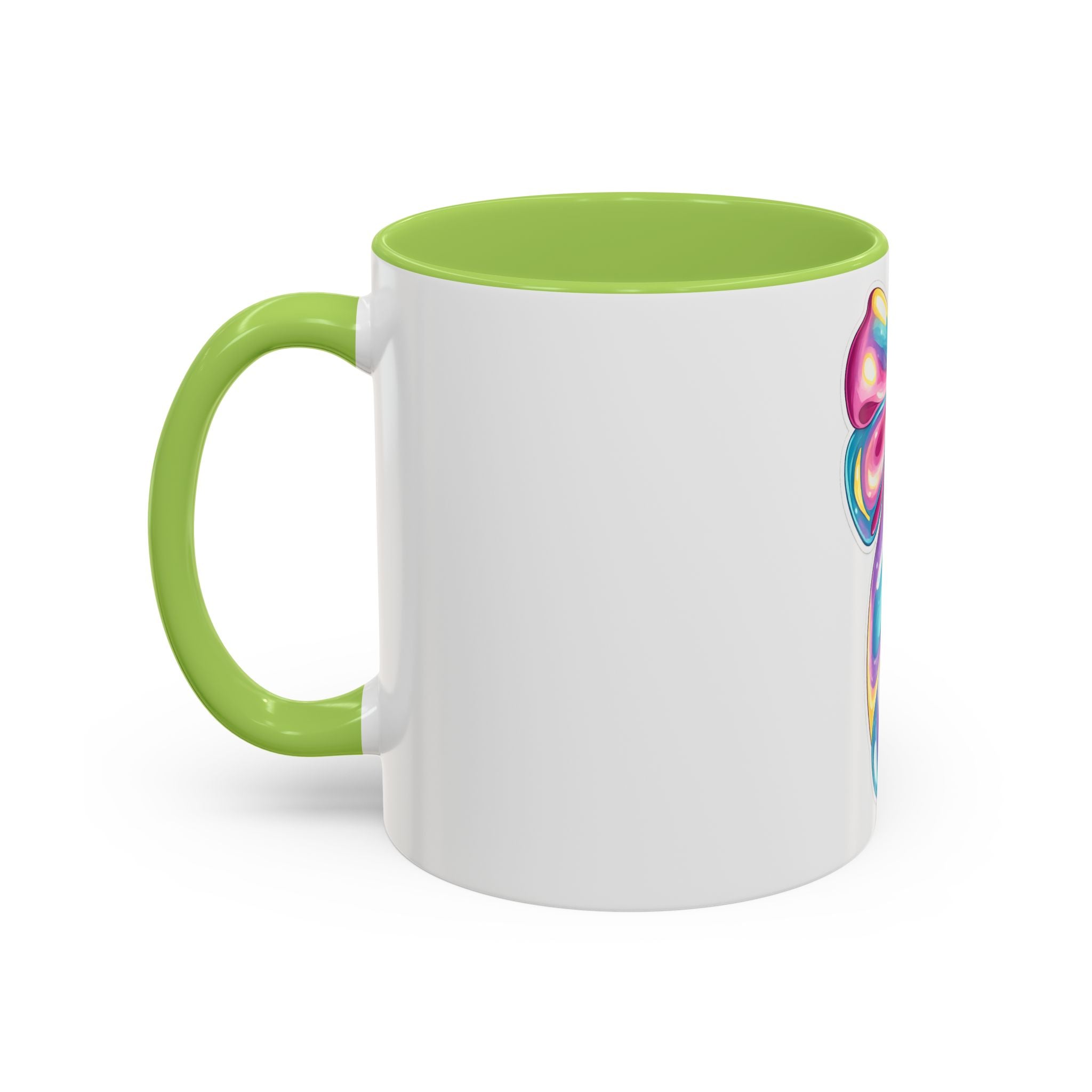 Rainbow Bow Accent Coffee Mug — Colorful Gift Mug for Her