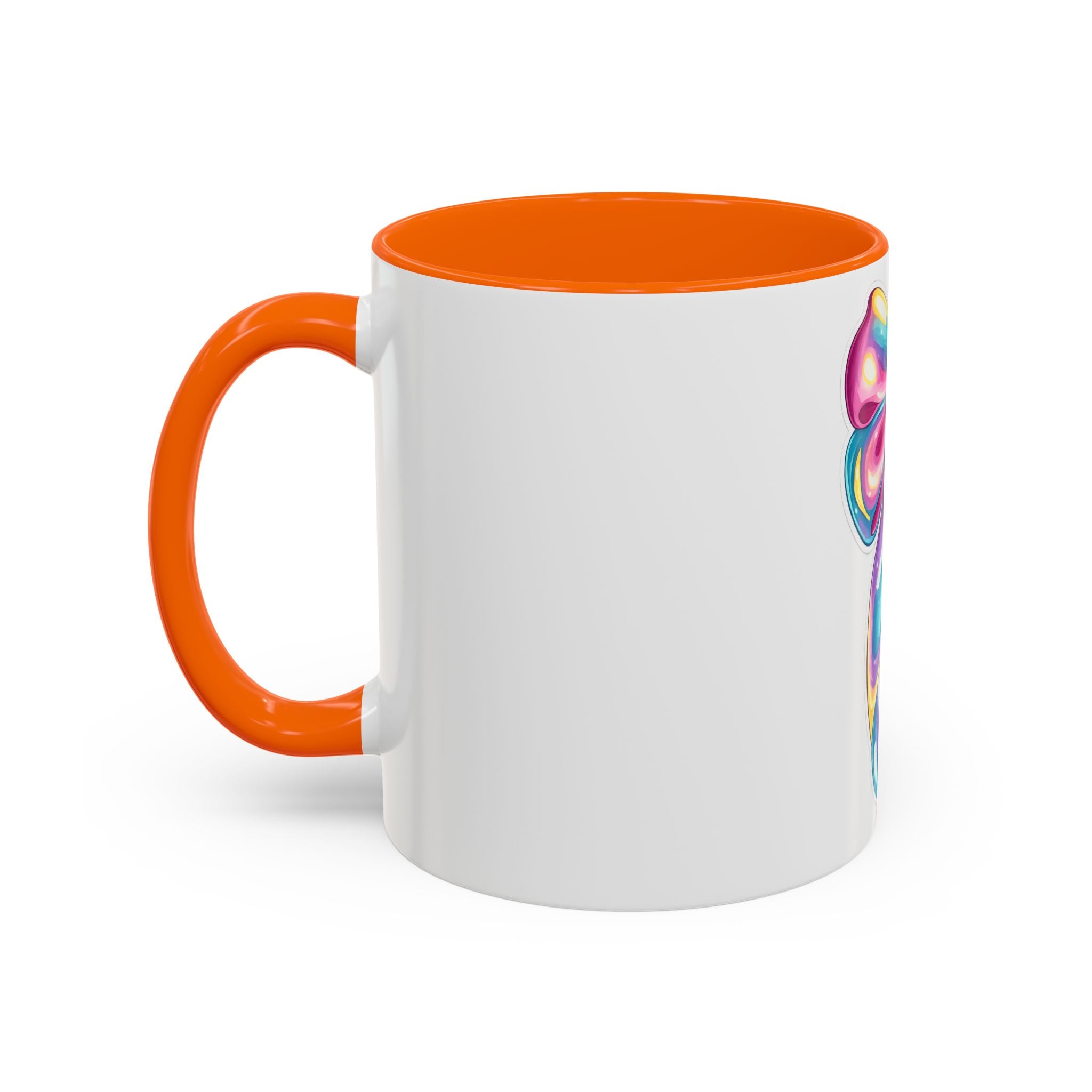 Rainbow Bow Accent Coffee Mug — Colorful Gift Mug for Her