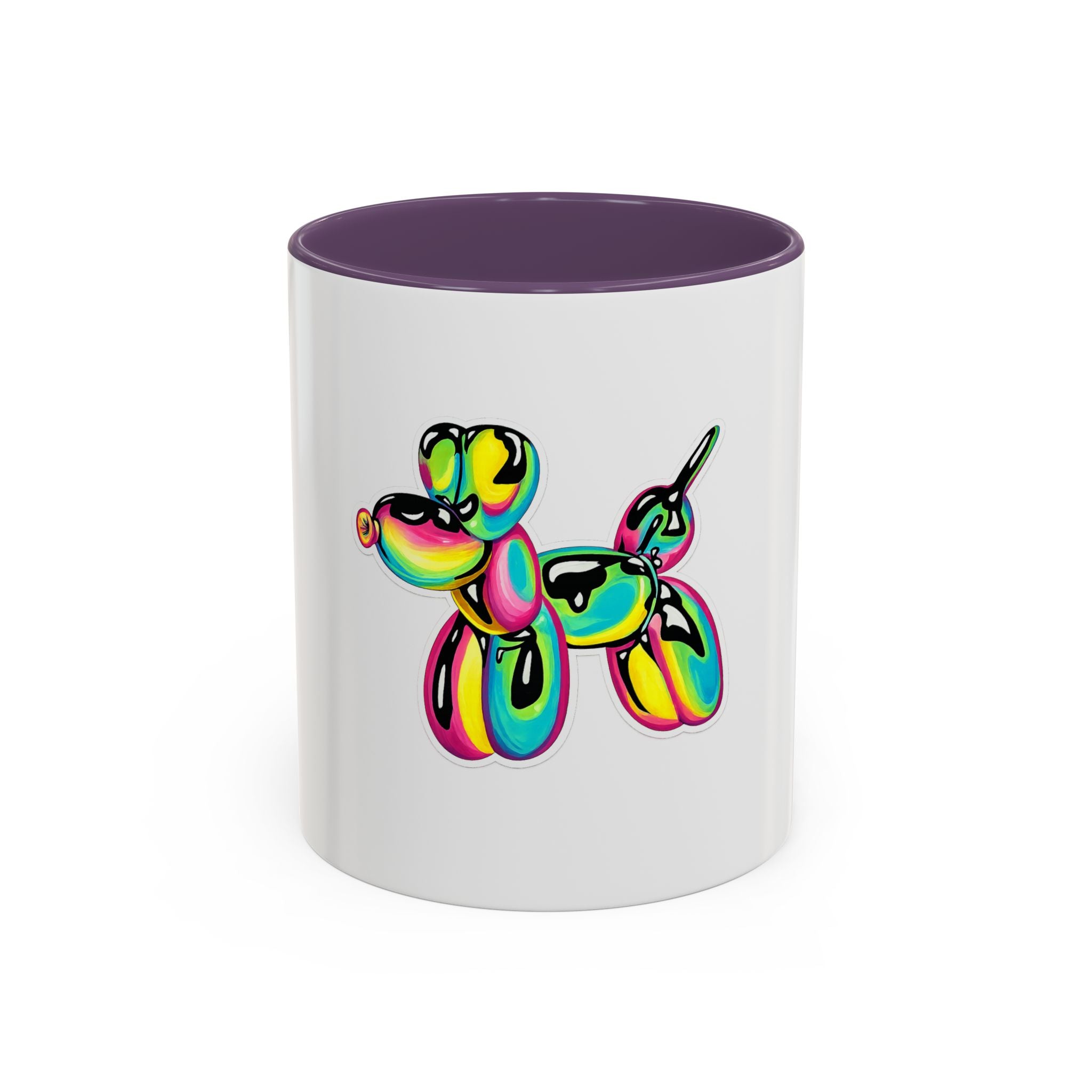 Colorful Balloon Dog Coffee Mug — Vibrant Pop Art Accent Mug (11/15 oz)