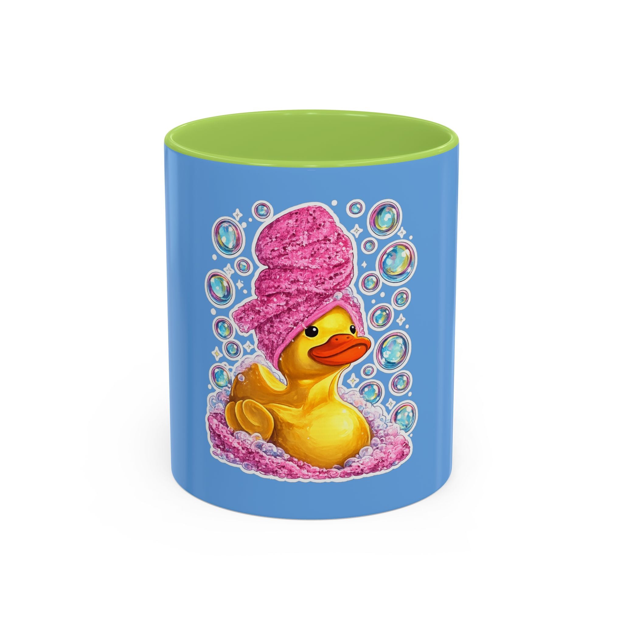 Rubber Duck Spa Coffee Mug — Cute Bath Time Bubble Design (11/15oz)