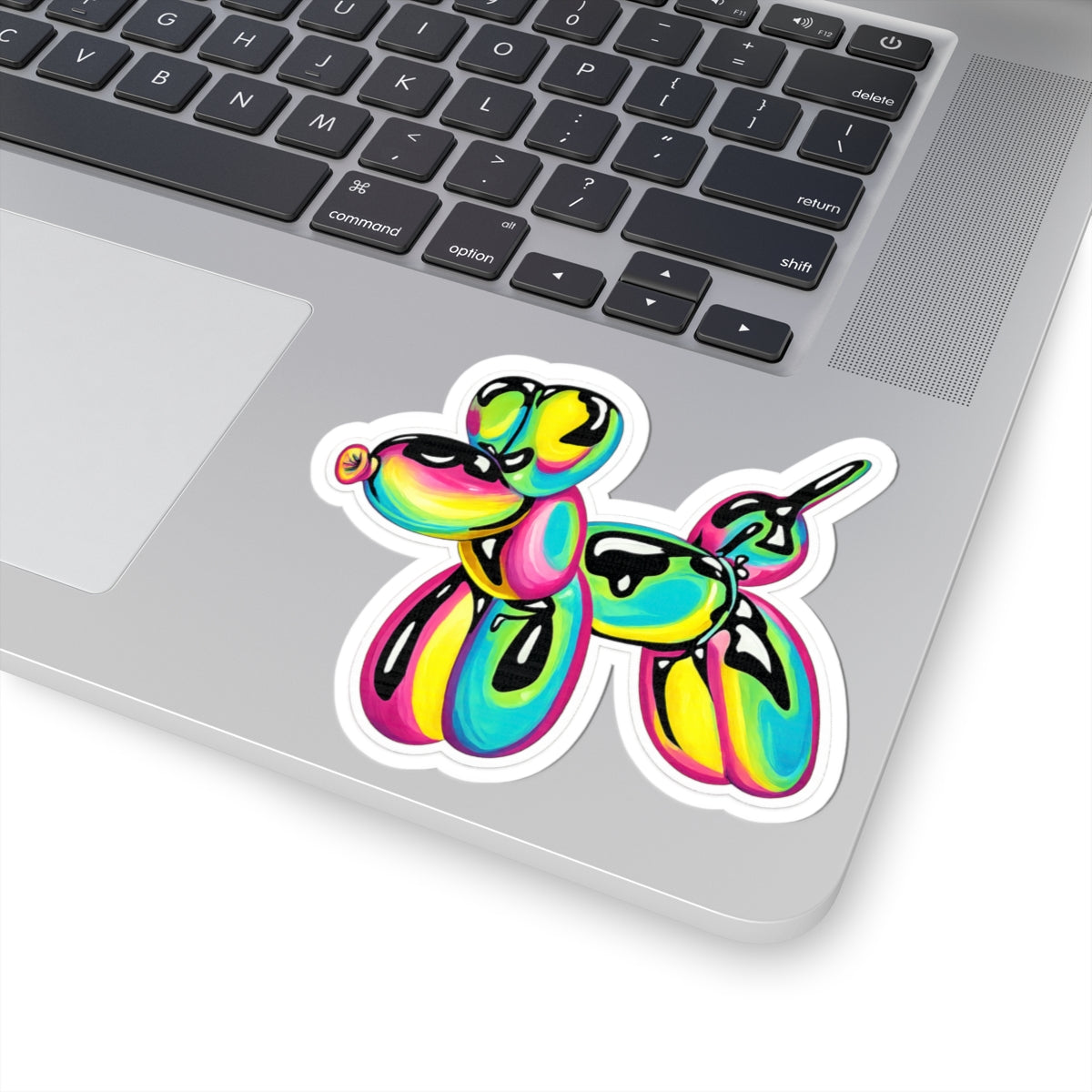 Colorful Balloon Dog Sticker — Colorful Cute Kiss-Cut Sticker for Laptops & Water Bottles