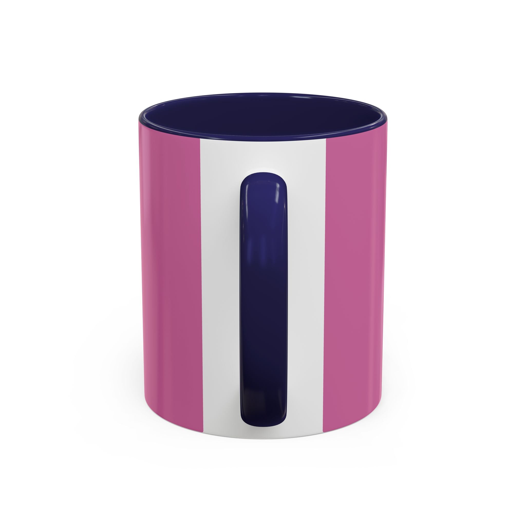 Pink Accent Coffee Mug with Rainbow Bow – Cute Gift Mug for Her