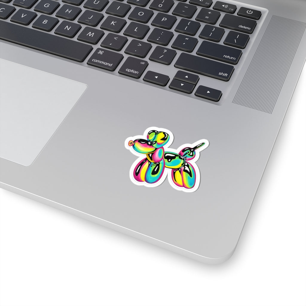 Colorful Balloon Dog Sticker — Colorful Cute Kiss-Cut Sticker for Laptops & Water Bottles
