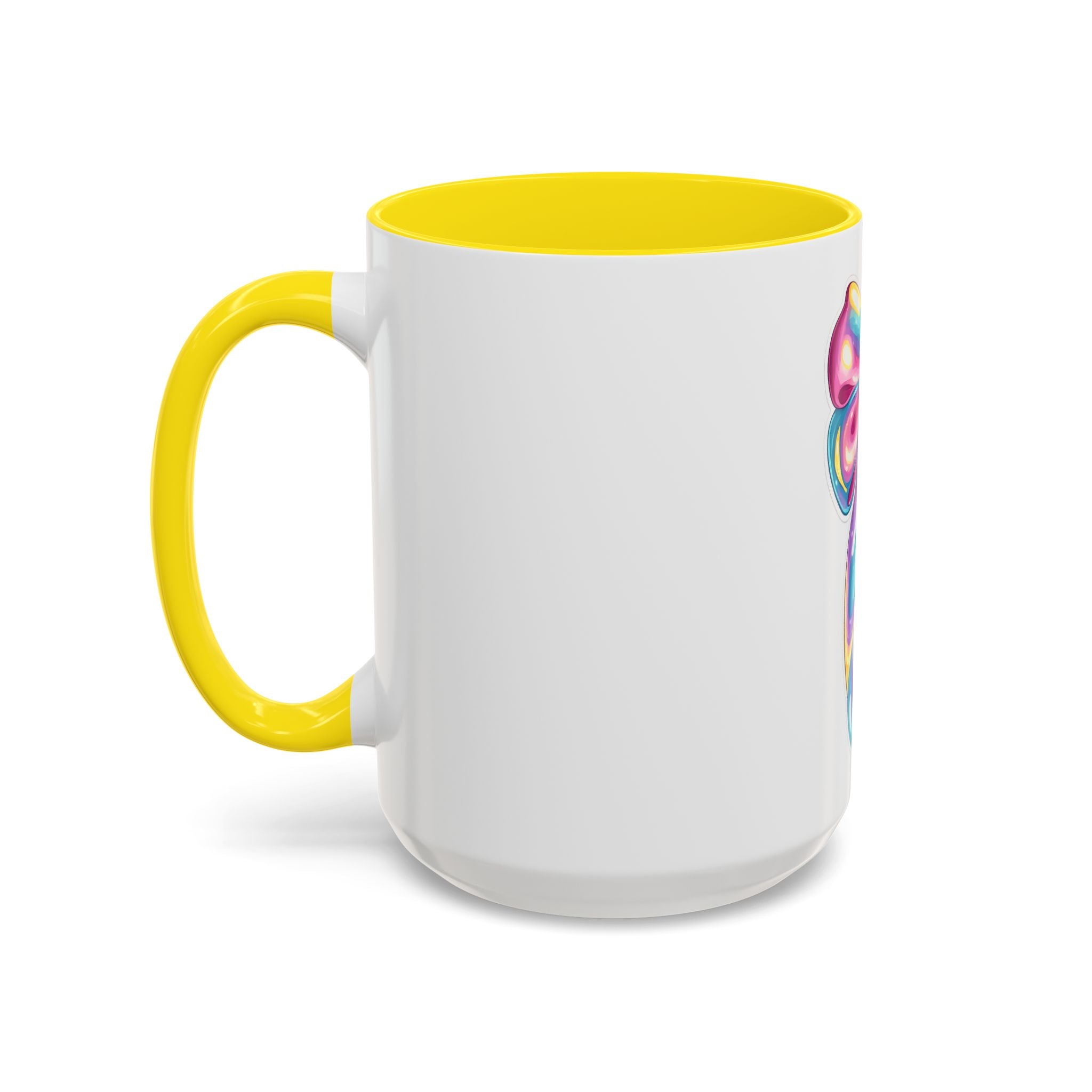 Rainbow Bow Accent Coffee Mug — Colorful Gift Mug for Her