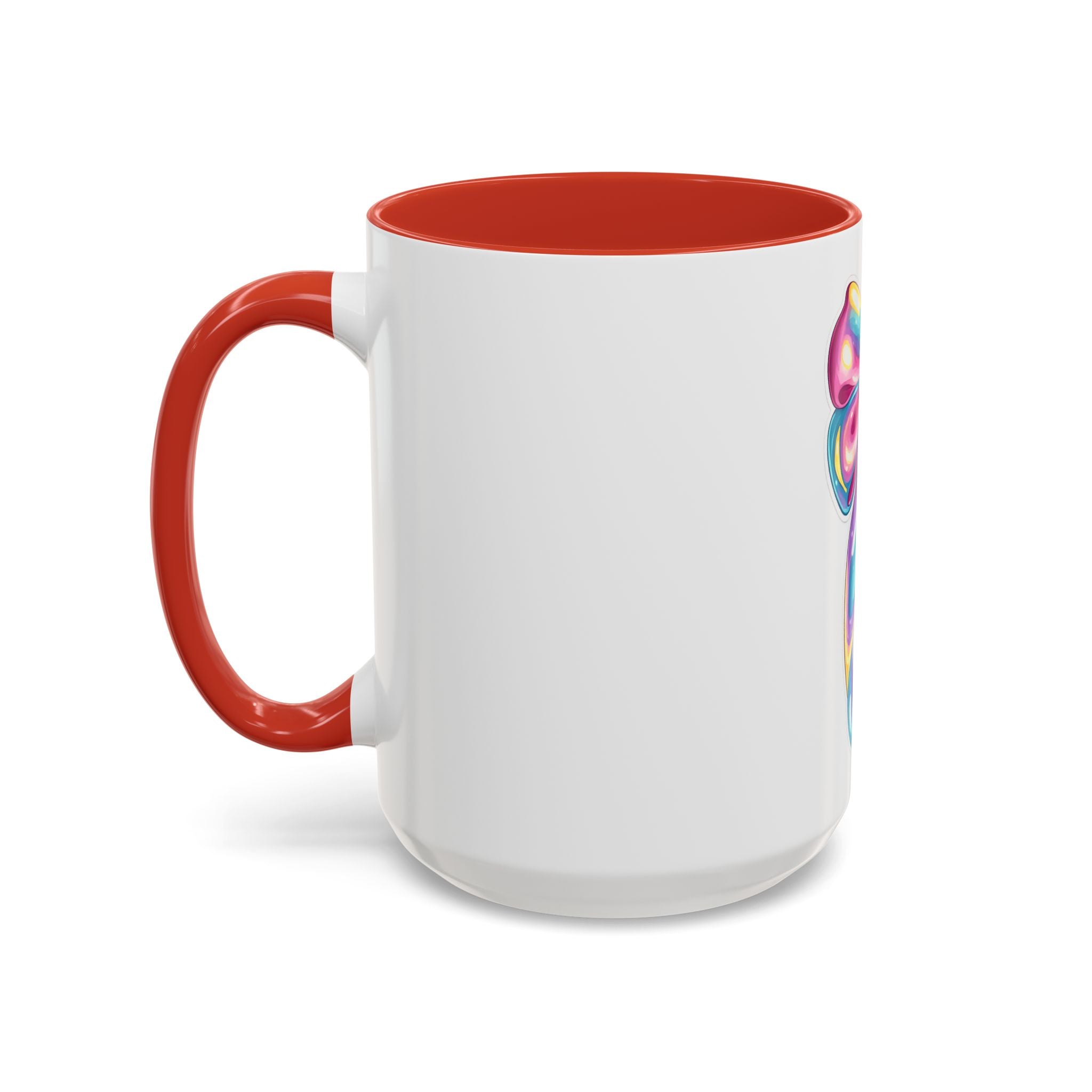 Rainbow Bow Accent Coffee Mug — Colorful Gift Mug for Her