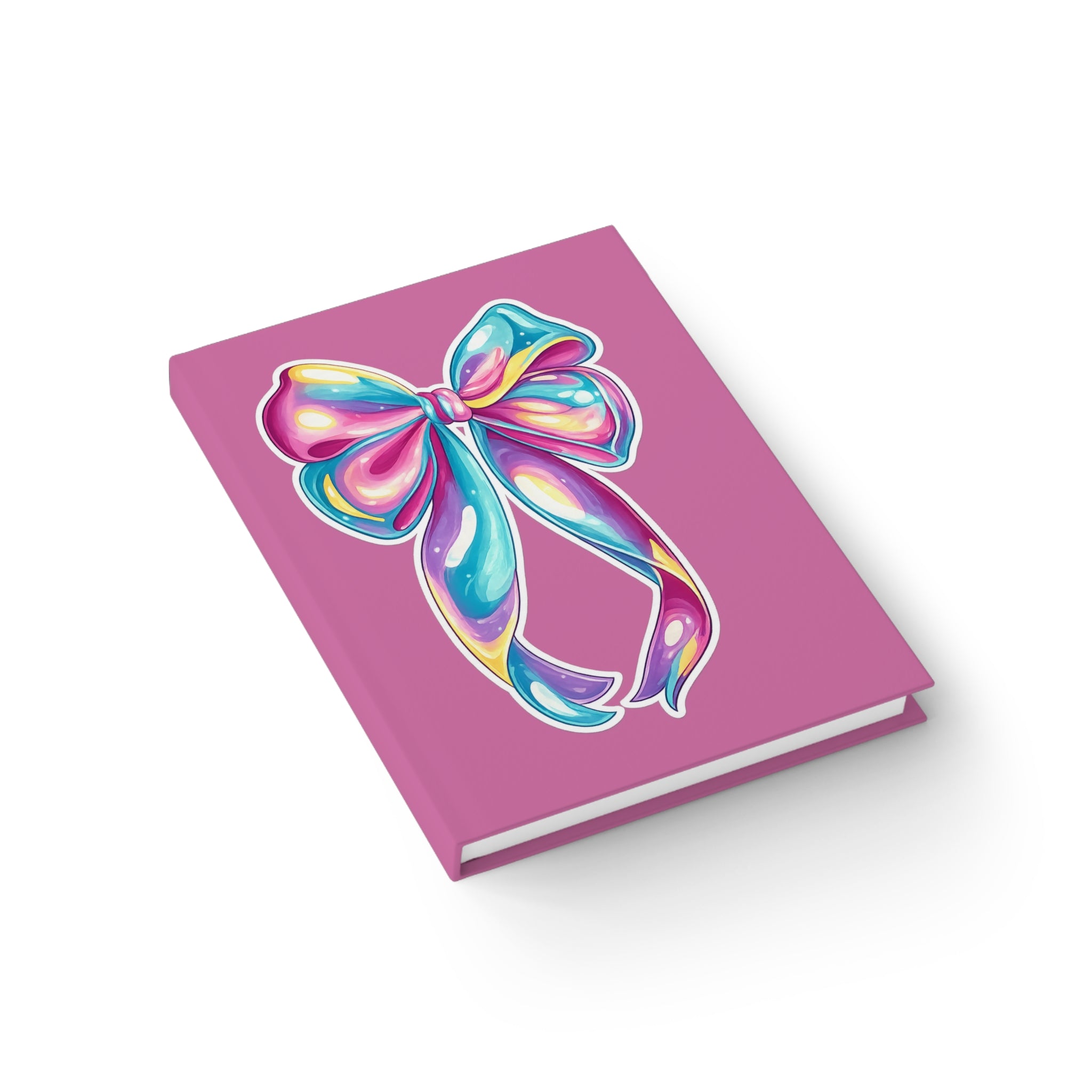 Pink Rainbow Bow Journal — Cute Girly Notebook for Gifts, Journaling & School