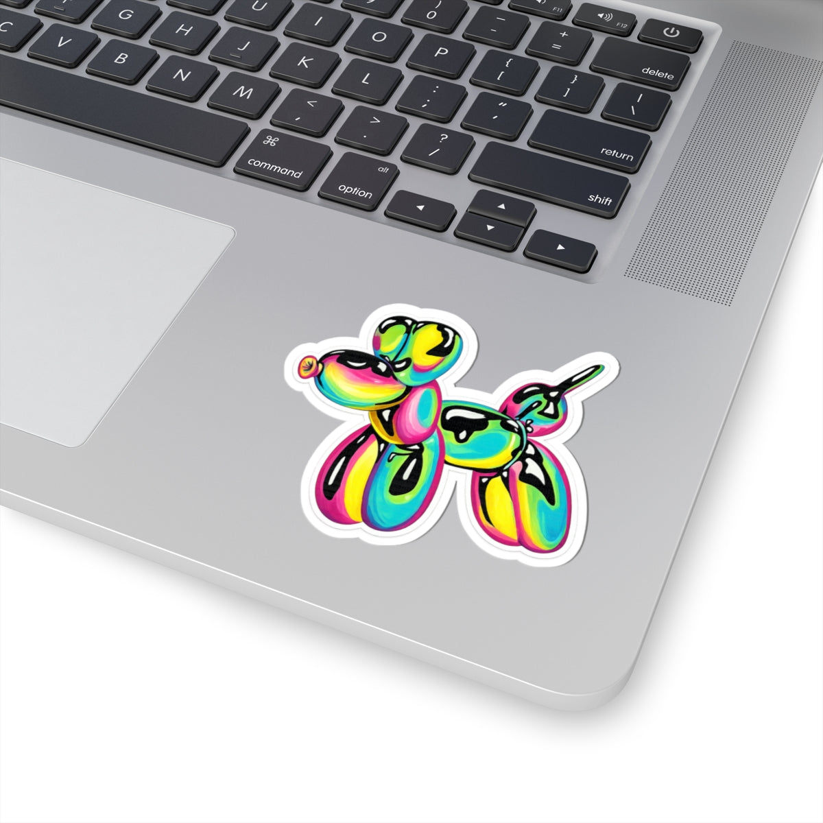 Colorful Balloon Dog Sticker — Colorful Cute Kiss-Cut Sticker for Laptops & Water Bottles