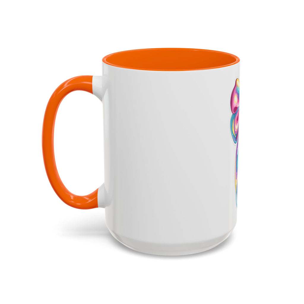 Rainbow Bow Accent Coffee Mug — Colorful Gift Mug for Her