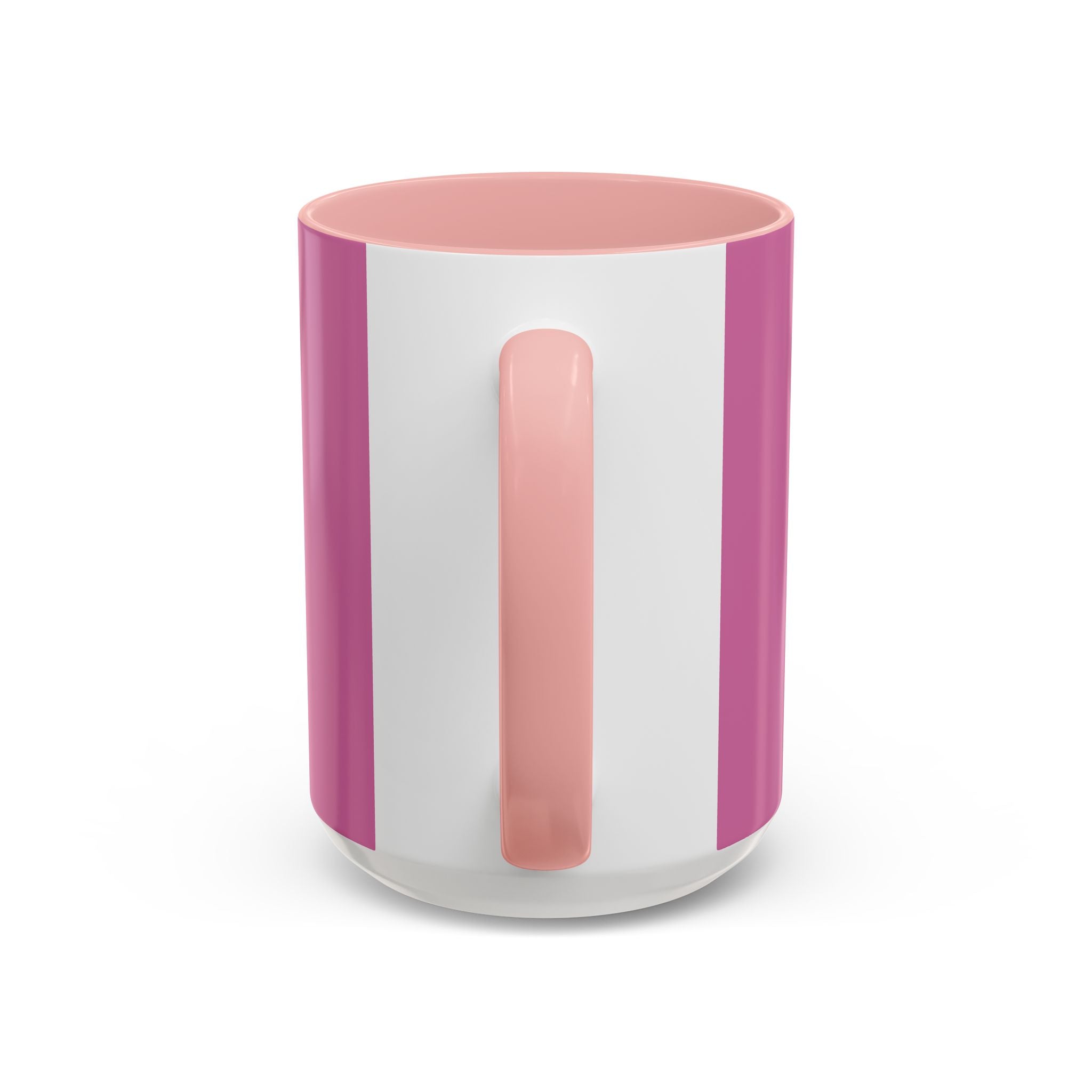 Pink Accent Coffee Mug with Rainbow Bow – Cute Gift Mug for Her