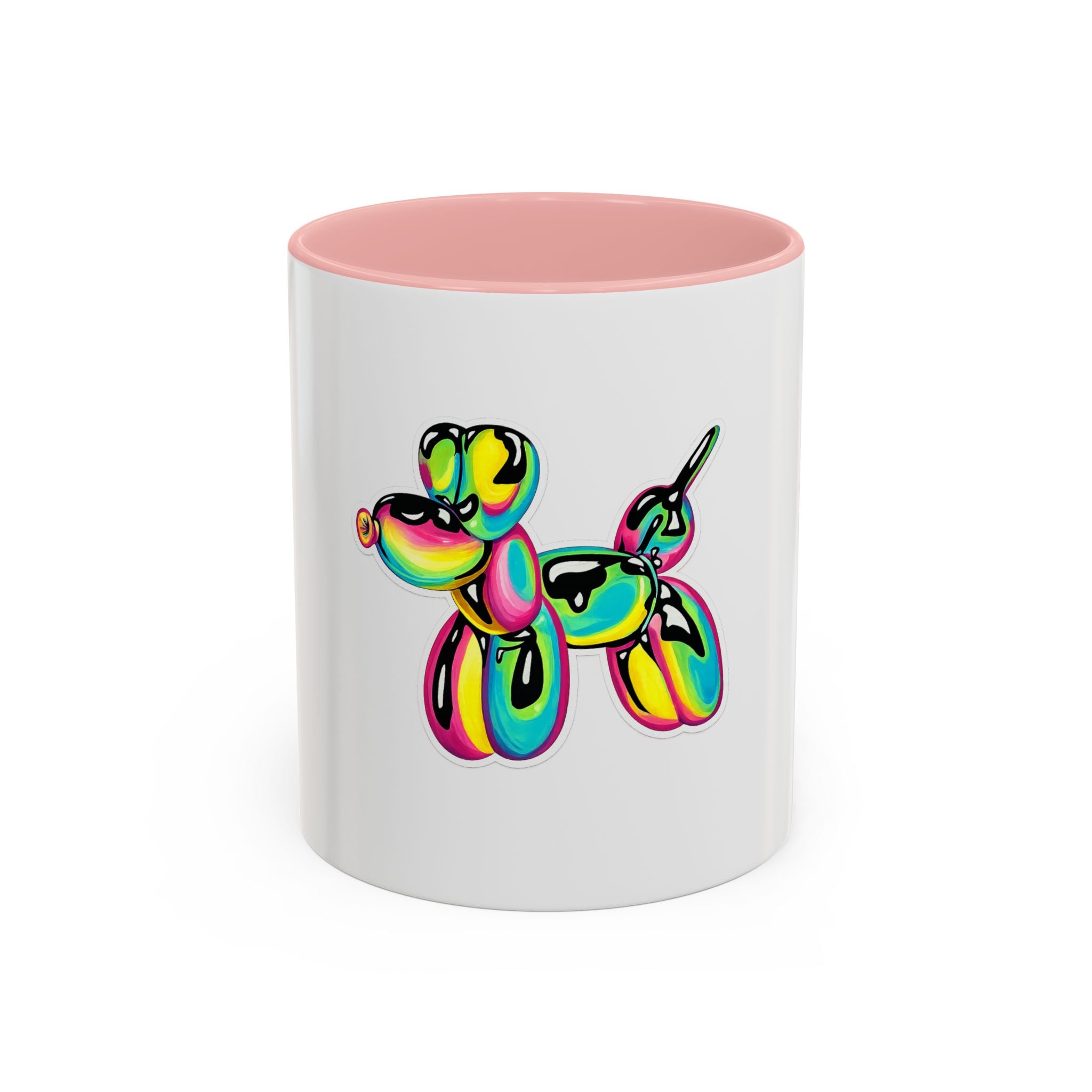 Colorful Balloon Dog Coffee Mug — Vibrant Pop Art Accent Mug (11/15 oz)