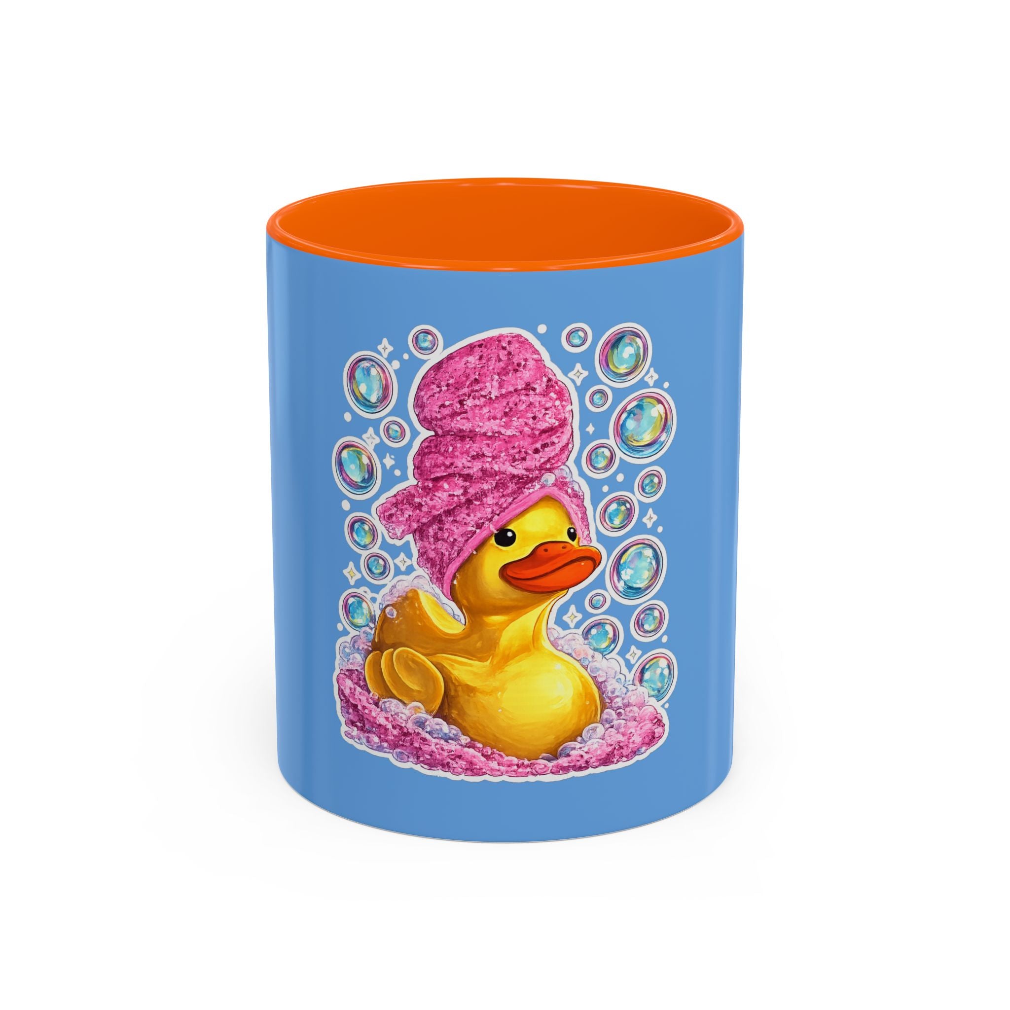 Rubber Duck Spa Coffee Mug — Cute Bath Time Bubble Design (11/15oz)