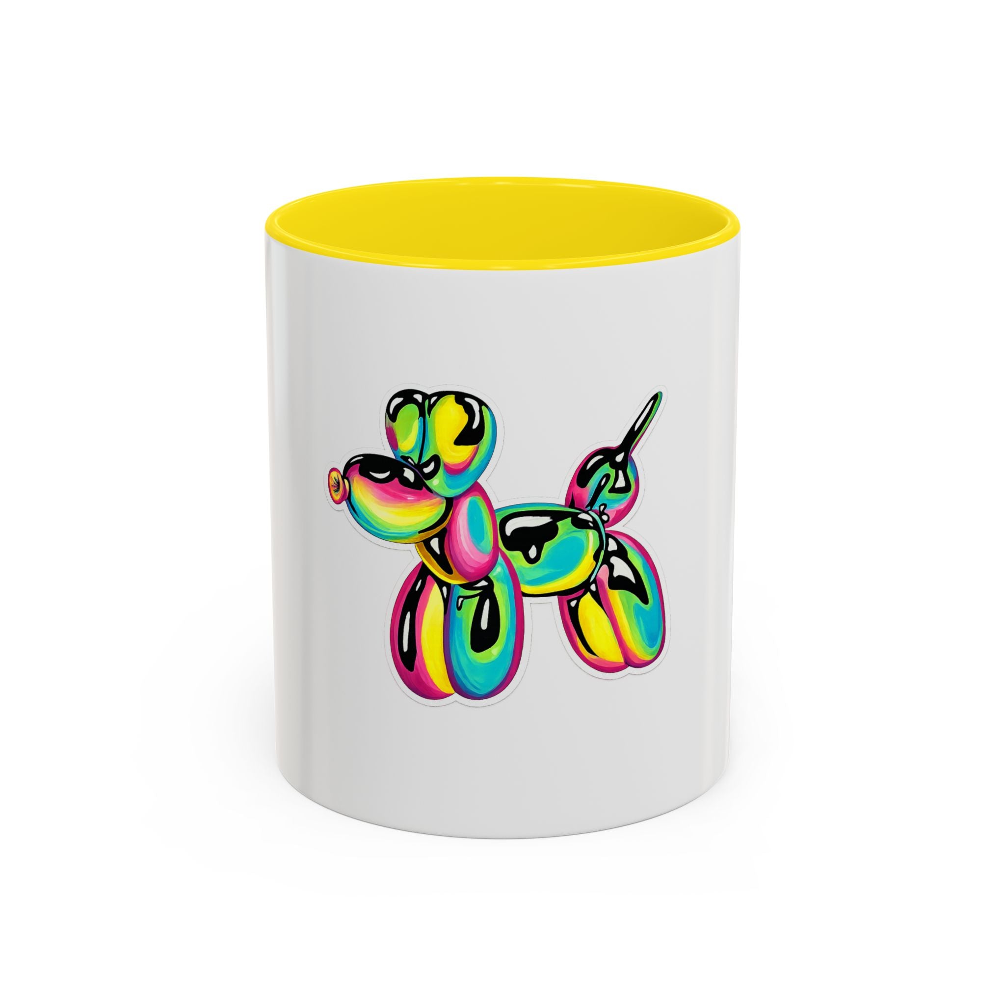 Colorful Balloon Dog Coffee Mug — Vibrant Pop Art Accent Mug (11/15 oz)