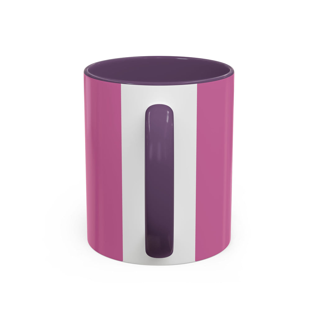 Pink Accent Coffee Mug with Rainbow Bow – Cute Gift Mug for Her