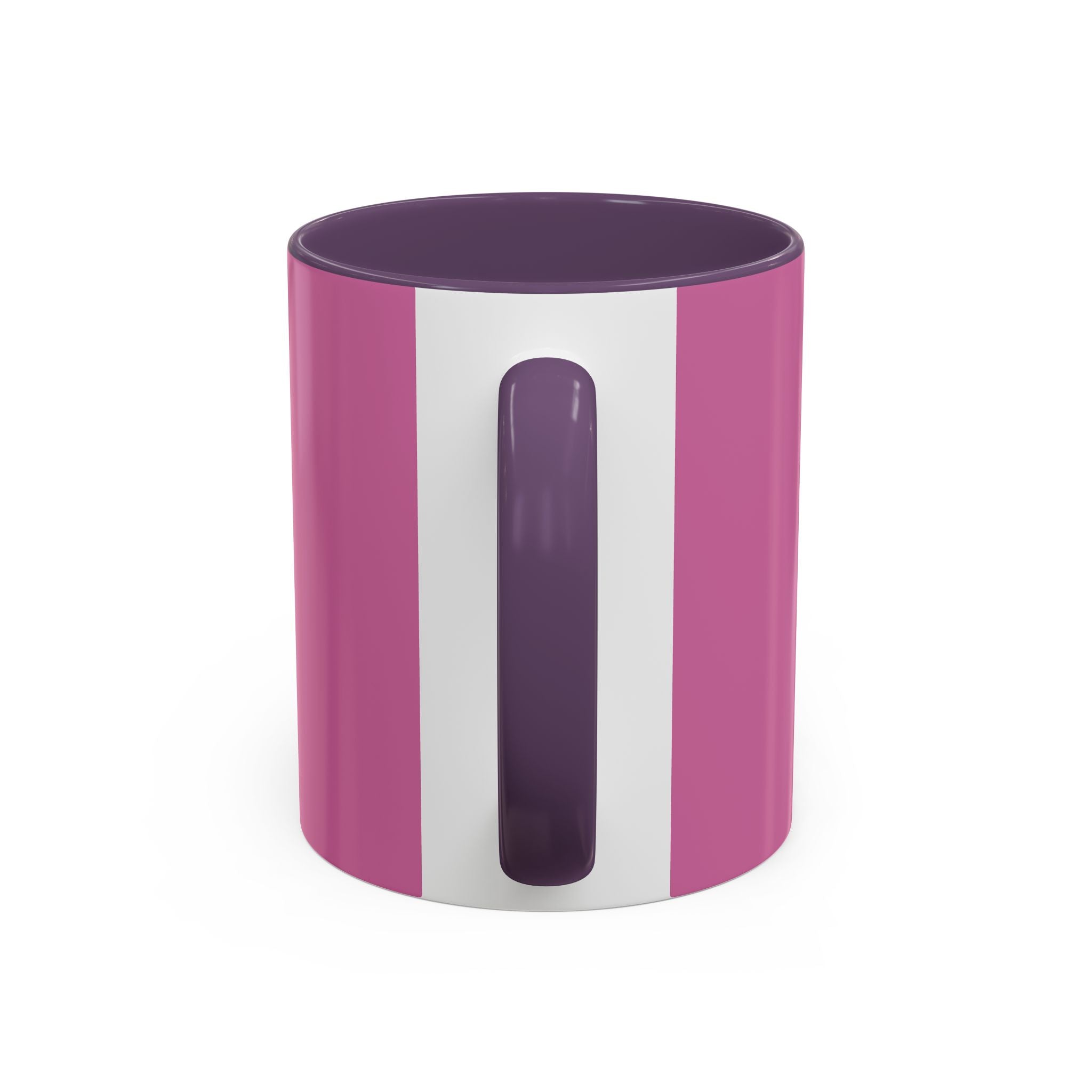 Pink Accent Coffee Mug with Rainbow Bow – Cute Gift Mug for Her