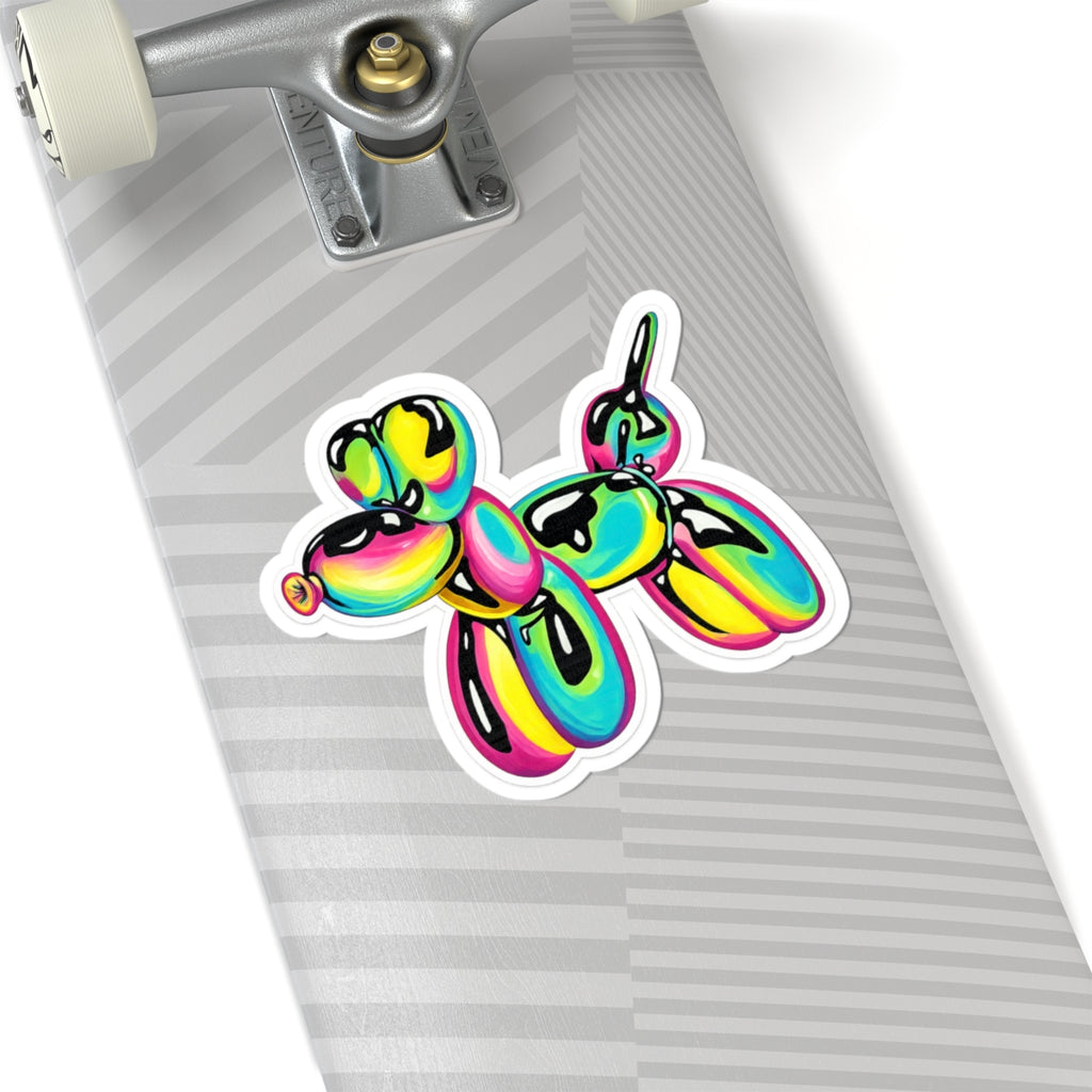 Colorful Balloon Dog Sticker — Colorful Cute Kiss-Cut Sticker for Laptops & Water Bottles