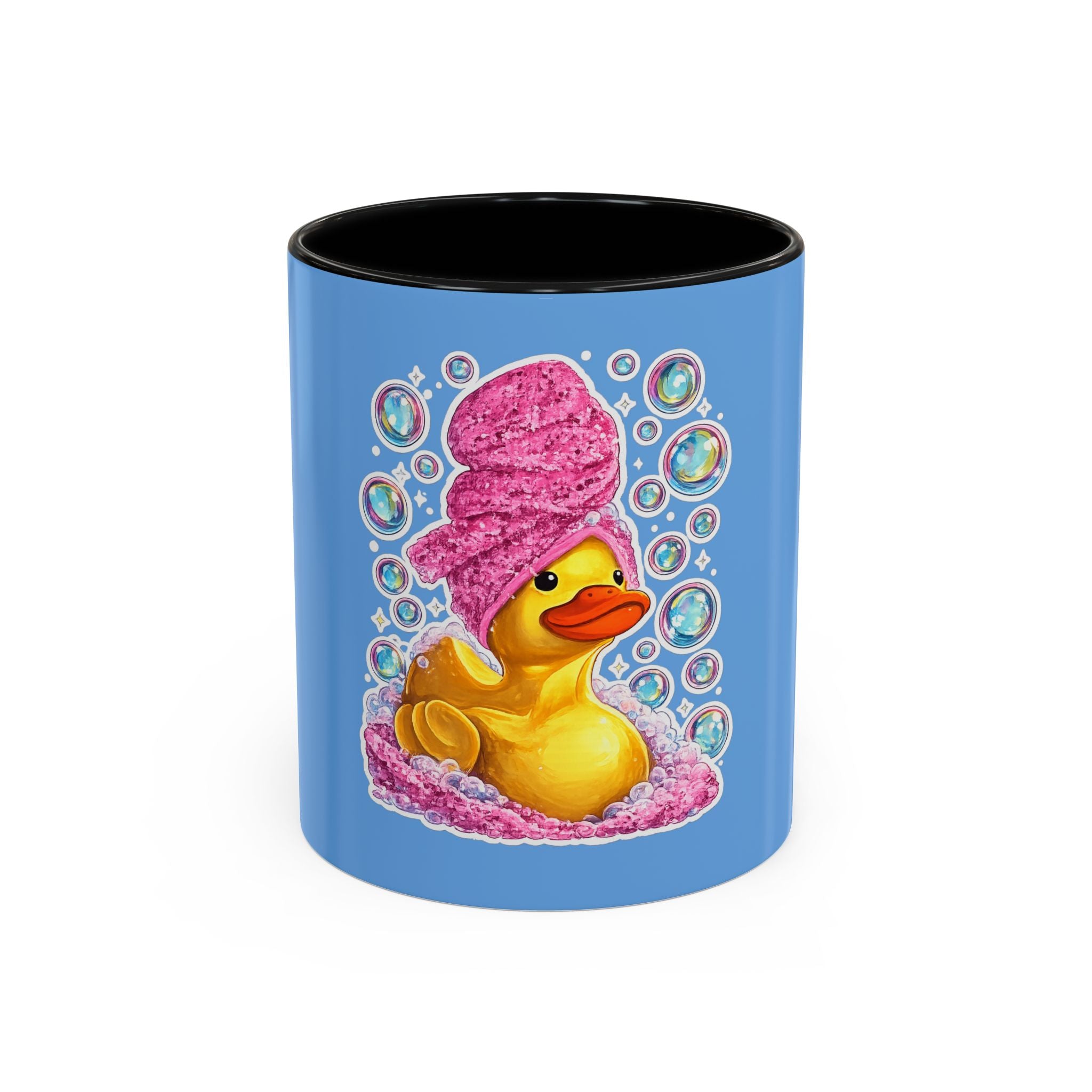 Rubber Duck Spa Coffee Mug — Cute Bath Time Bubble Design (11/15oz)