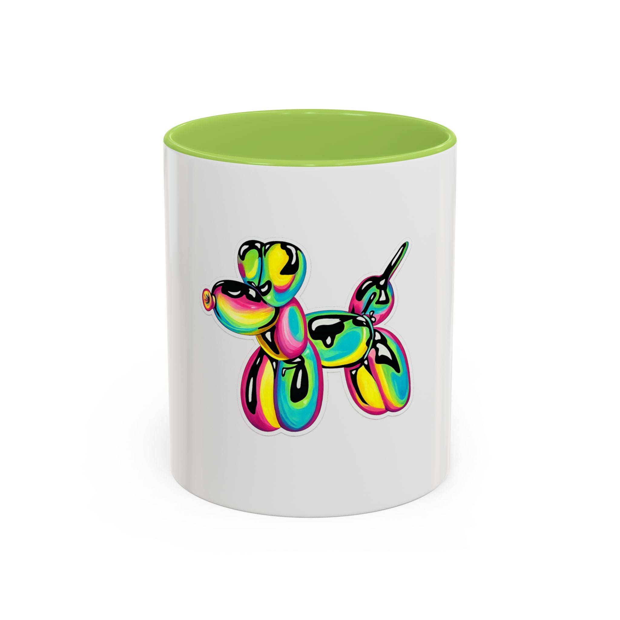 Colorful Balloon Dog Coffee Mug — Vibrant Pop Art Accent Mug (11/15 oz)