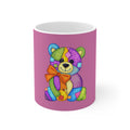 Colorful Patchwork Teddy Bear Mug — Cute 11oz Coffee Cup