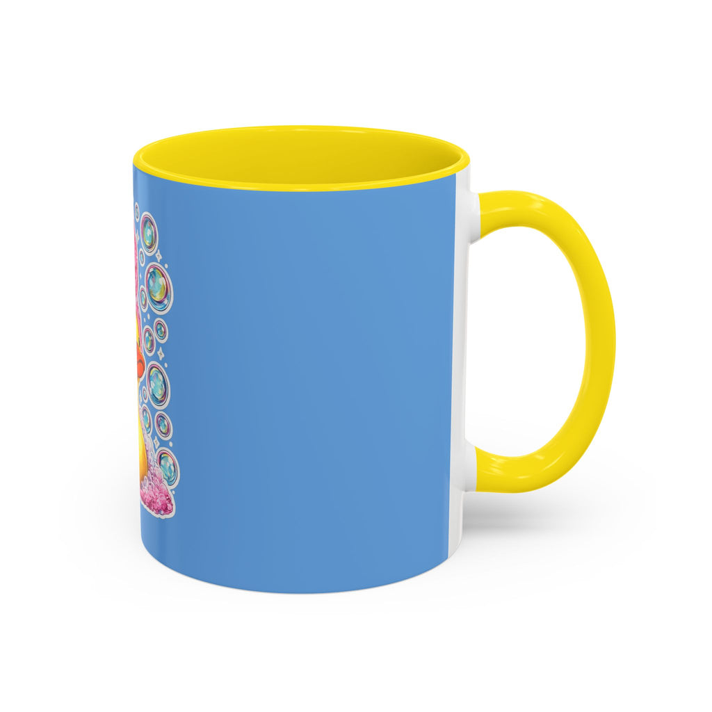 Rubber Duck Spa Coffee Mug — Cute Bath Time Bubble Design (11/15oz)