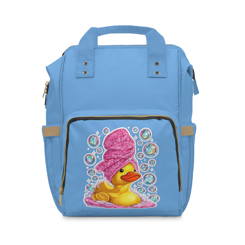 Diaper Backpack — Cute Rubber Duck Bath Time Design