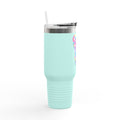 40oz Insulated Travel Mug — Iridescent Rainbow Gift Bow Design