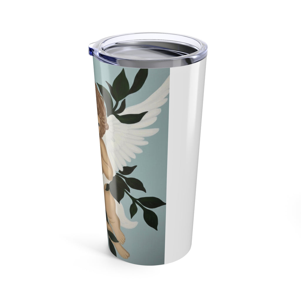 Cherub Floral 20oz Tumbler — Angel Prayer Travel Cup