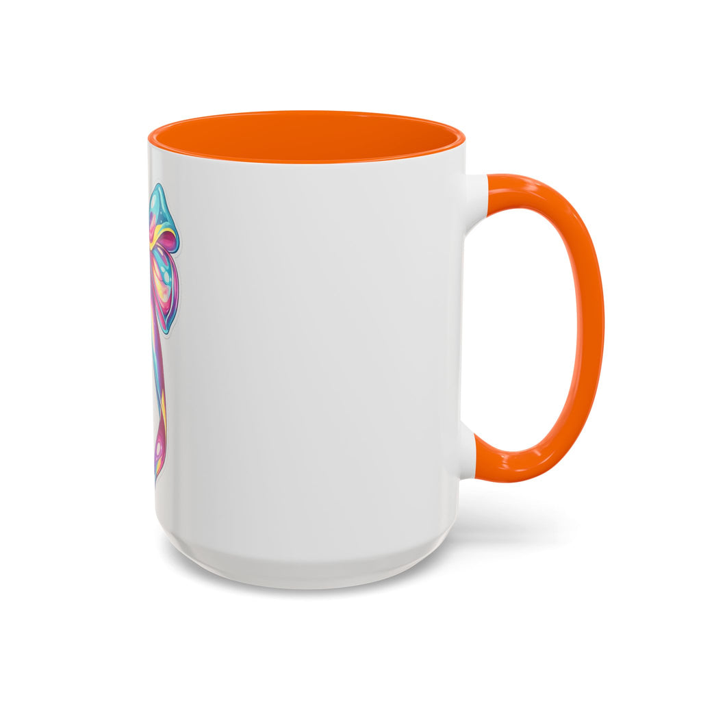 Rainbow Bow Accent Coffee Mug — Colorful Gift Mug for Her