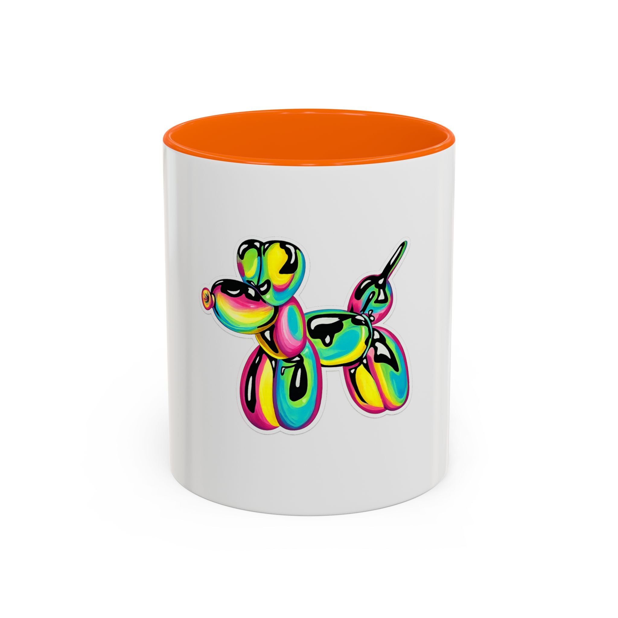 Colorful Balloon Dog Coffee Mug — Vibrant Pop Art Accent Mug (11/15 oz)