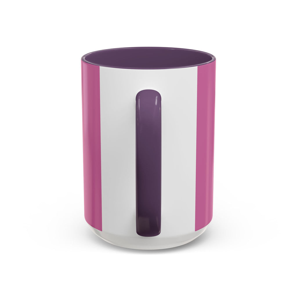 Pink Accent Coffee Mug with Rainbow Bow – Cute Gift Mug for Her