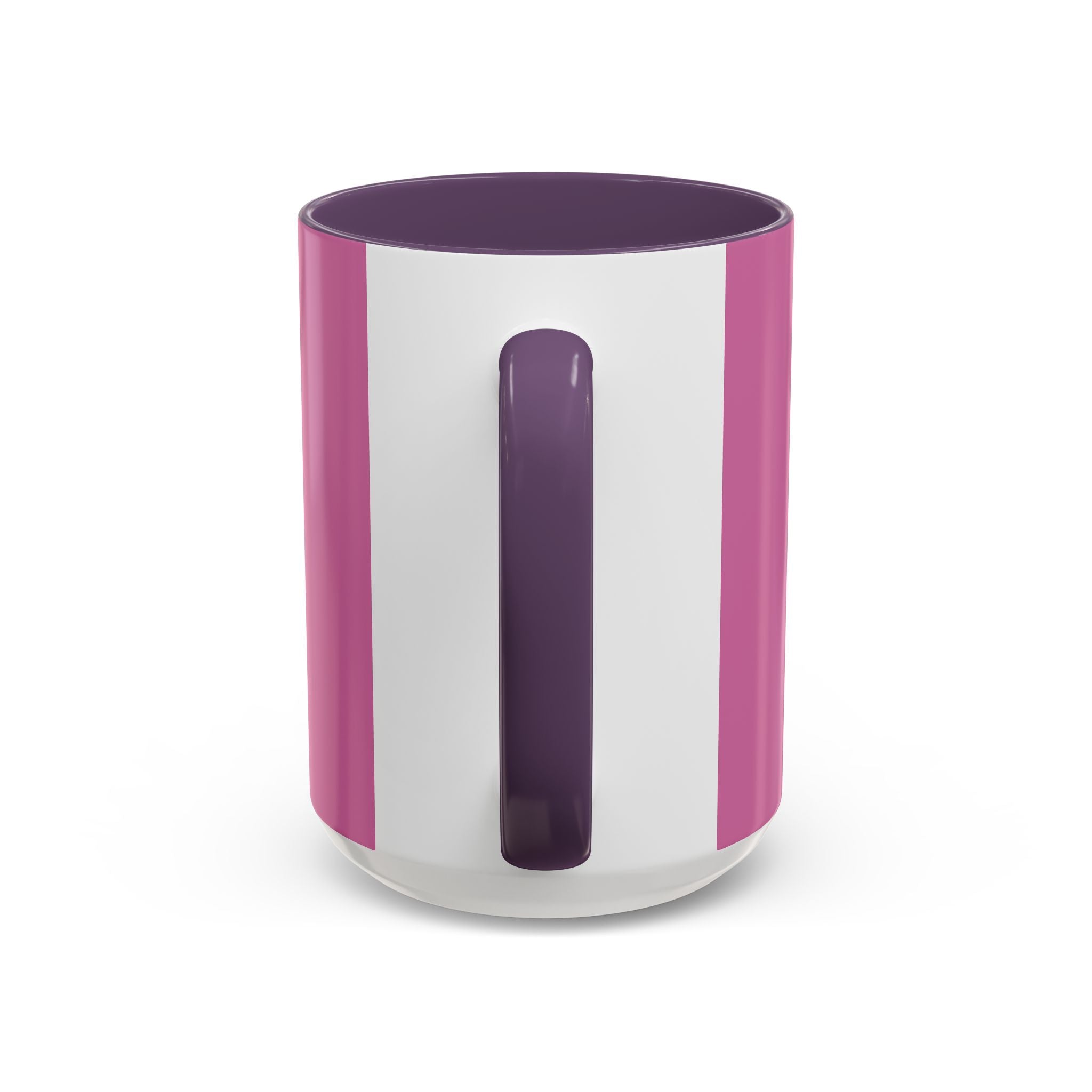 Pink Accent Coffee Mug with Rainbow Bow – Cute Gift Mug for Her