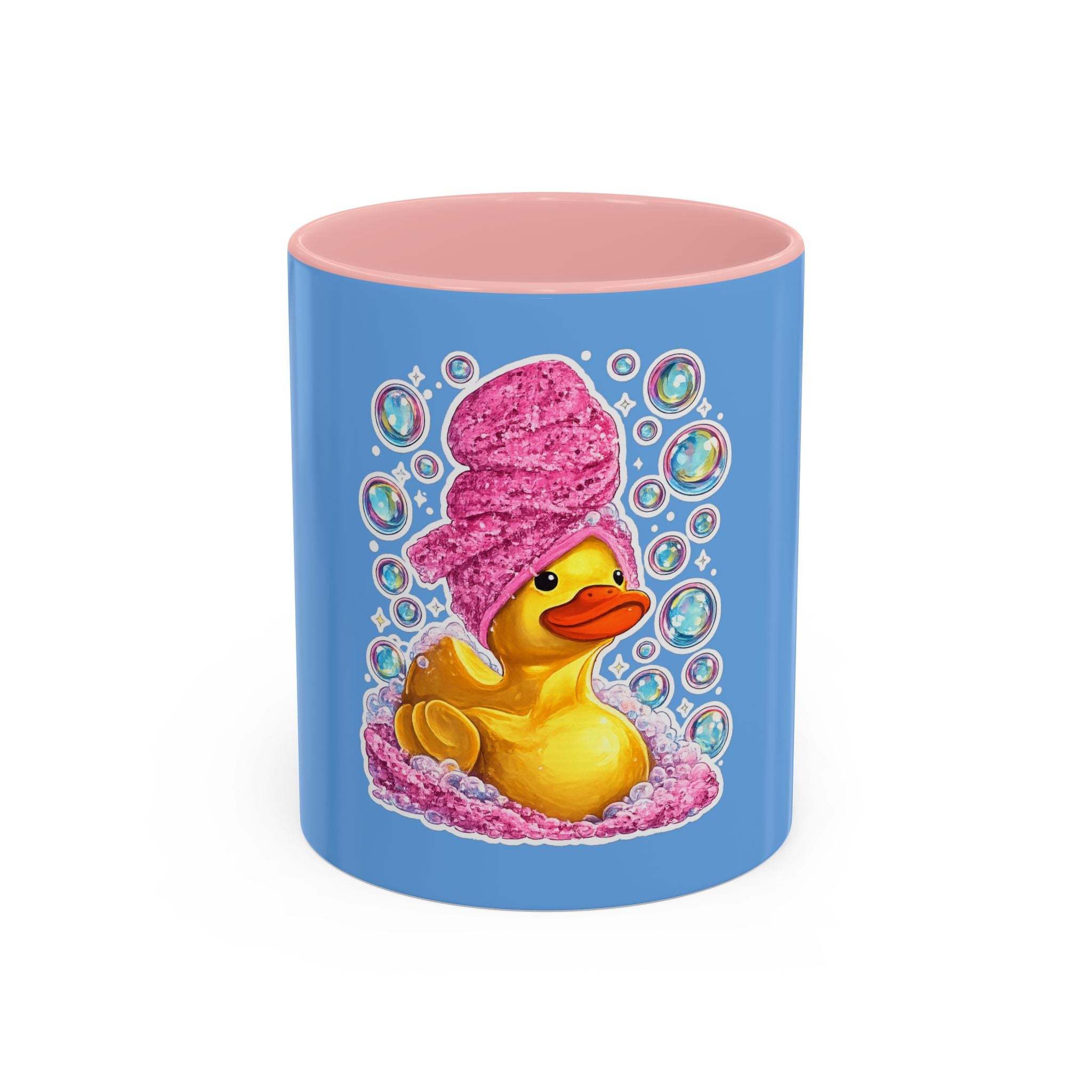 Rubber Duck Spa Coffee Mug — Cute Bath Time Bubble Design (11/15oz)