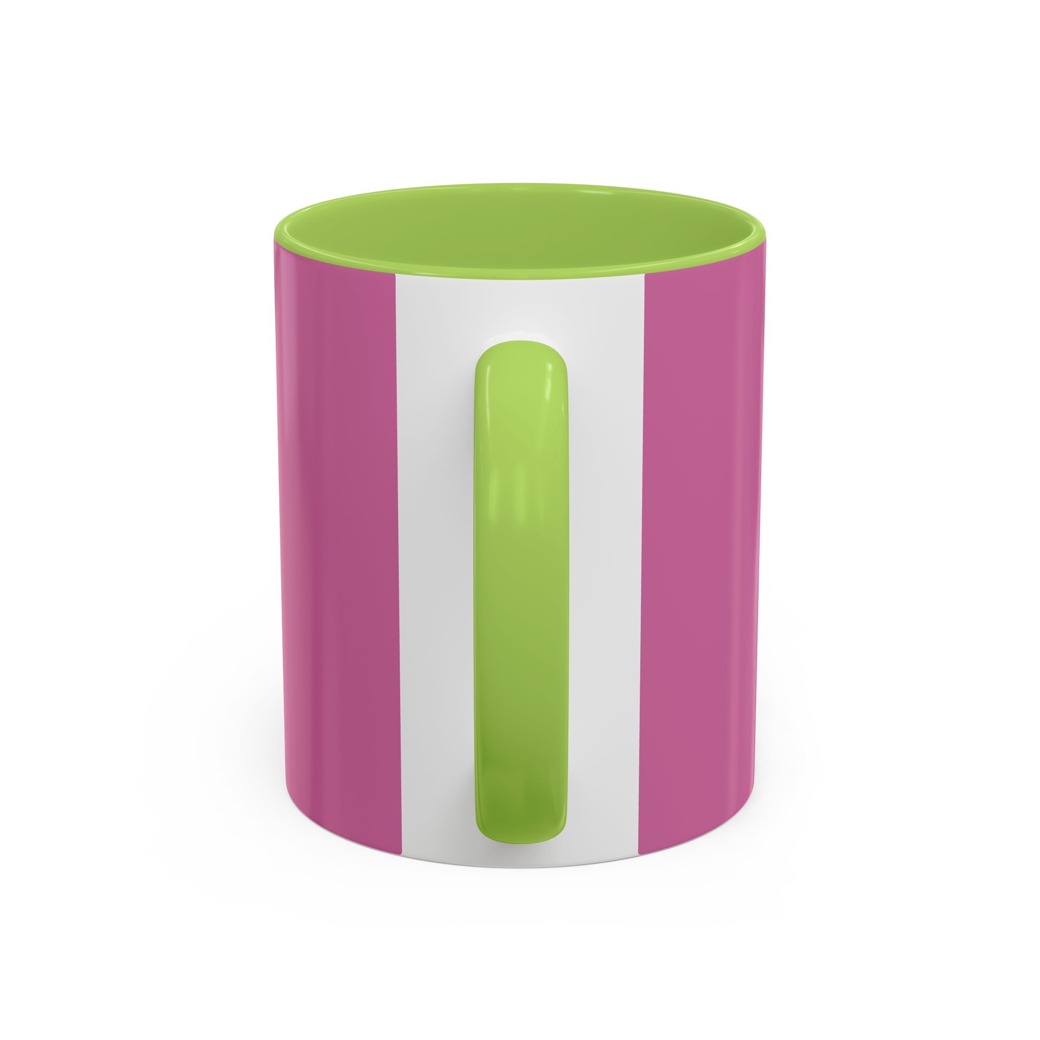 Pink Accent Coffee Mug with Rainbow Bow – Cute Gift Mug for Her