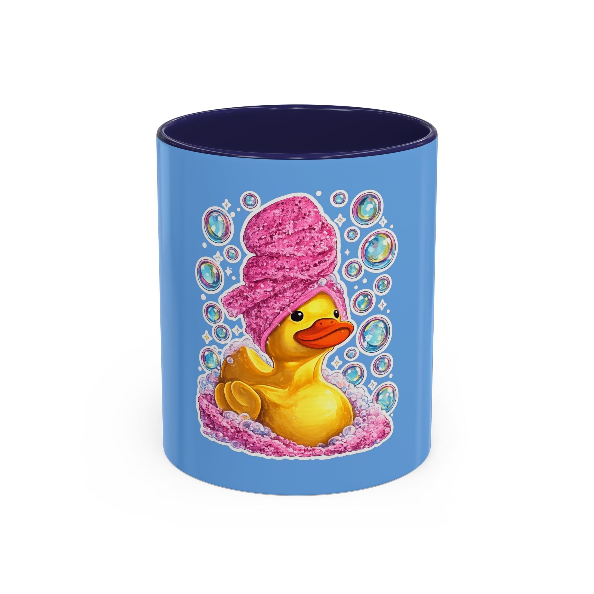 Rubber Duck Spa Coffee Mug — Cute Bath Time Bubble Design (11/15oz)