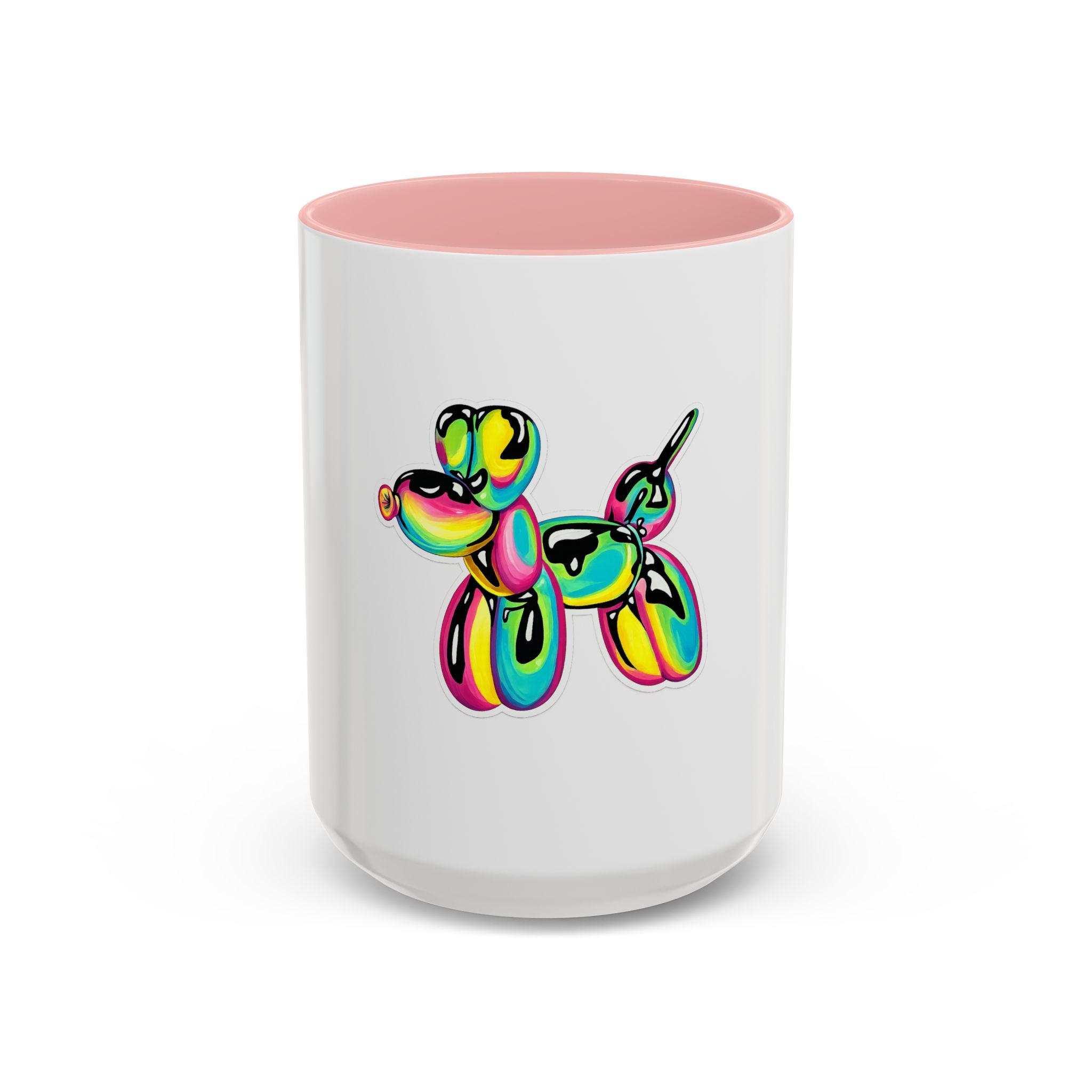 Colorful Balloon Dog Coffee Mug — Vibrant Pop Art Accent Mug (11/15 oz)