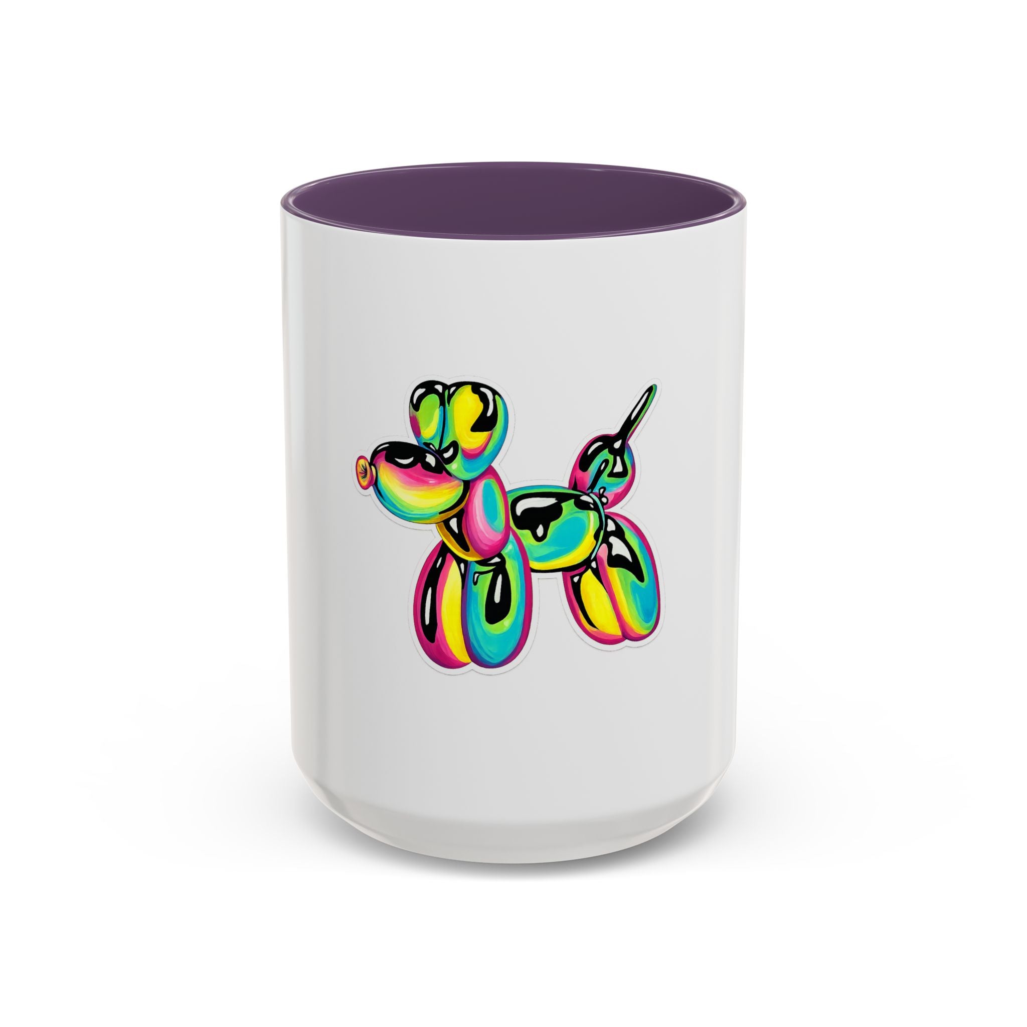 Colorful Balloon Dog Coffee Mug — Vibrant Pop Art Accent Mug (11/15 oz)