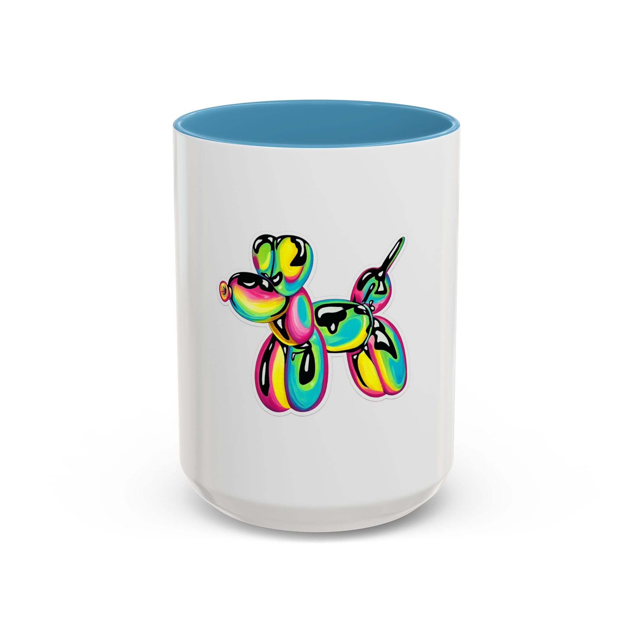 Colorful Balloon Dog Coffee Mug — Vibrant Pop Art Accent Mug (11/15 oz)
